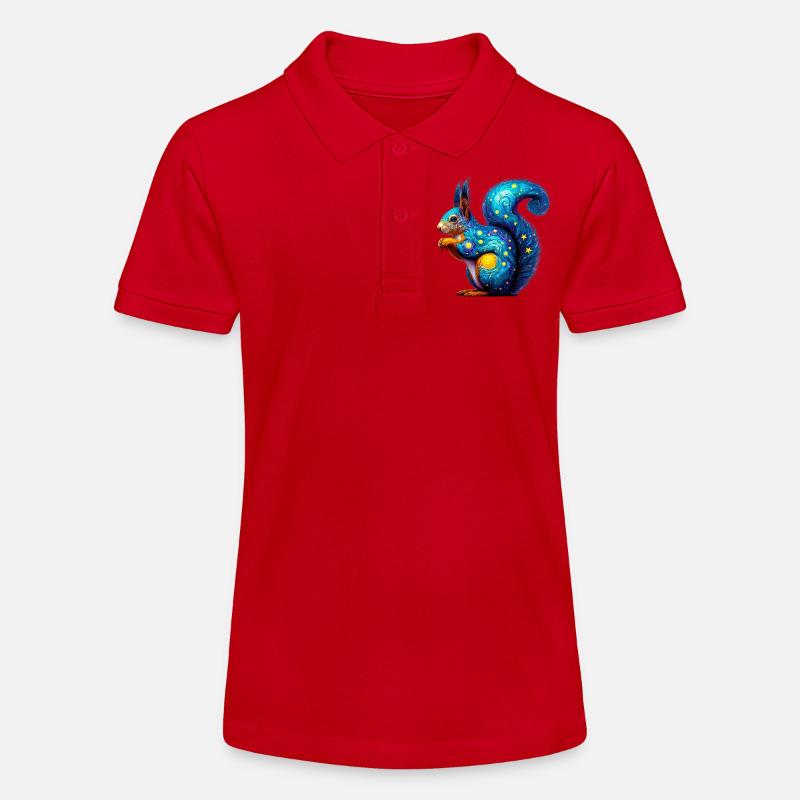 Écureuil - Polo bio MINI SPRINTER Stanley/Stella Ado - rouge