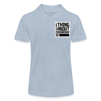 The Worst Thing About Censorship Is Lustig Ironie - Stanley/Stella Teenager Bio-Poloshirt MINI SPRINTER - Rot - Vorne