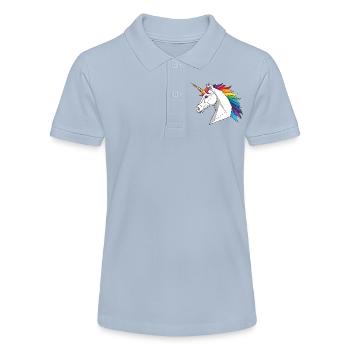 Licorne géométrique avec arc-en-ciel - Polo bio MINI SPRINTER Stanley/Stella Ado - rouge - Devant