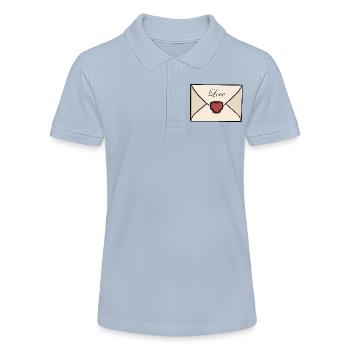 Cute Love Letter Envelope - Stanley/Stella Teen Organic Polo Shirt MINI SPRINTER - red - Front