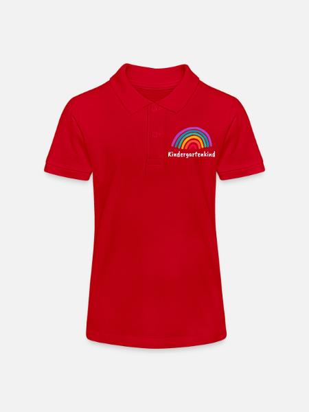Kindergartenkind Regenbogen - Stanley/Stella Teenager Bio-Poloshirt MINI SPRINTER - Rot