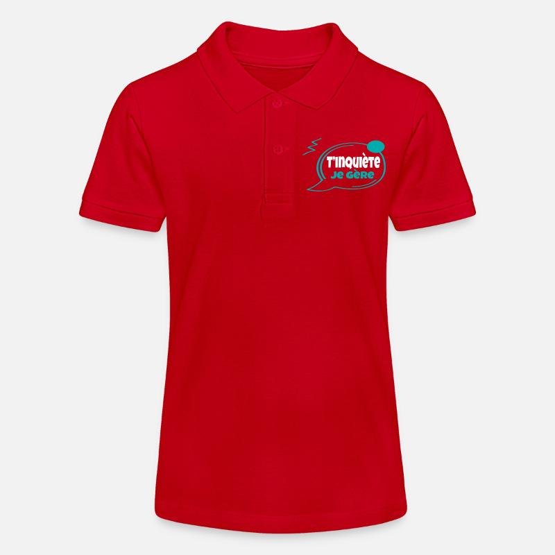 T’inquiète, je gère - Polo bio MINI SPRINTER Stanley/Stella Ado - rouge