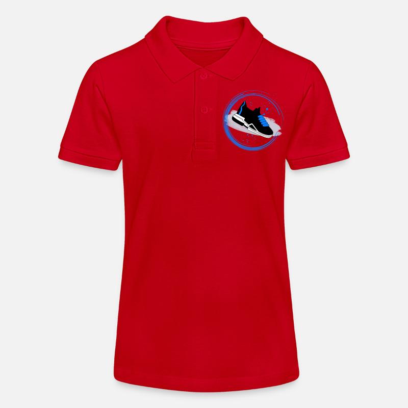 Splash de baskets en cercle - Polo bio MINI SPRINTER Stanley/Stella Ado - rouge