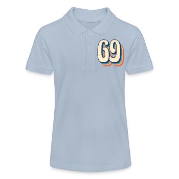 Vintage Retro T-Shirt Nummer 69 Sixty Nine - Stanley/Stella Teenager Bio-Poloshirt MINI SPRINTER - Rot - Vorne