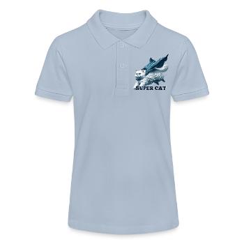 Super Cat Persian White Persian Cat Gift - Stanley/Stella Teen Organic Polo Shirt MINI SPRINTER - red - Front