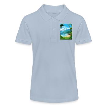 Amerikanisch-Samoa Nationalpark Reise Posterkarte - Stanley/Stella Teenager Bio-Poloshirt MINI SPRINTER - Rot - Vorne