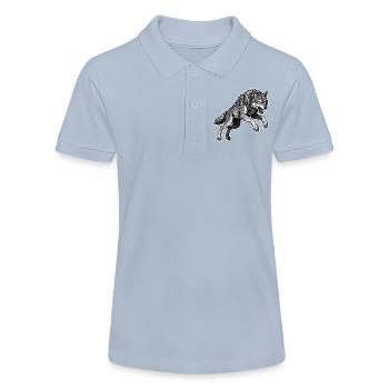 Wild Wolf Race Maskottchen Alpha Wolf - Stanley/Stella Teenager Bio-Poloshirt MINI SPRINTER - Rot - Vorne