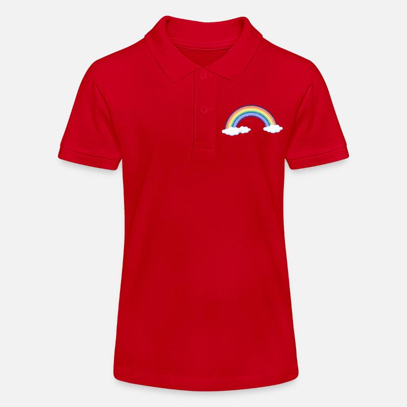 Arc-en-ciel vibrant sur les nuages - Polo bio MINI SPRINTER Stanley/Stella Ado - rouge