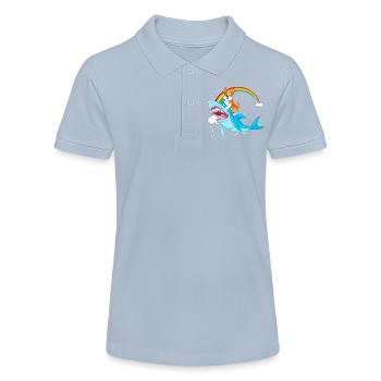 Corgi chevauchant un requin - Conception de chien surréaliste drôle - Polo bio MINI SPRINTER Stanley/Stella Ado - rouge - Devant