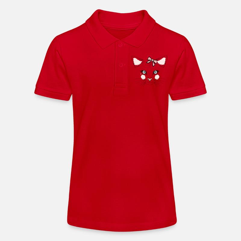 Visage d’arc panda pastel - Polo bio MINI SPRINTER Stanley/Stella Ado - rouge