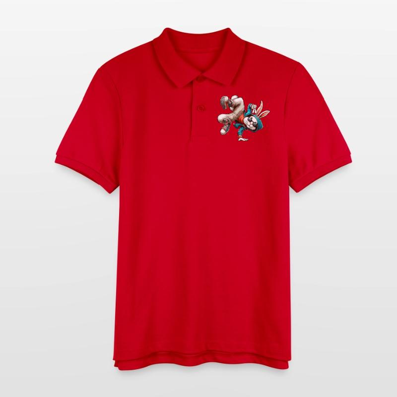 Easter Easter Bunny Dancing Breakdance Stanley/Stella Teen Organic Polo Shirt MINI SPRINTER