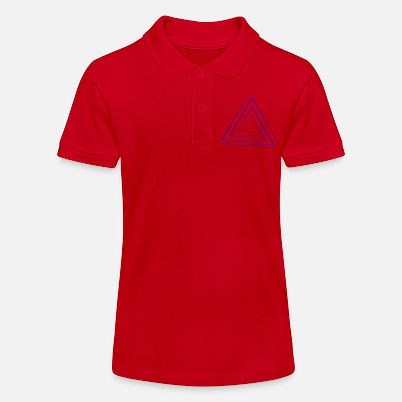 Imbrication triangulaire géométrique - Polo bio MINI SPRINTER Stanley/Stella Ado - rouge