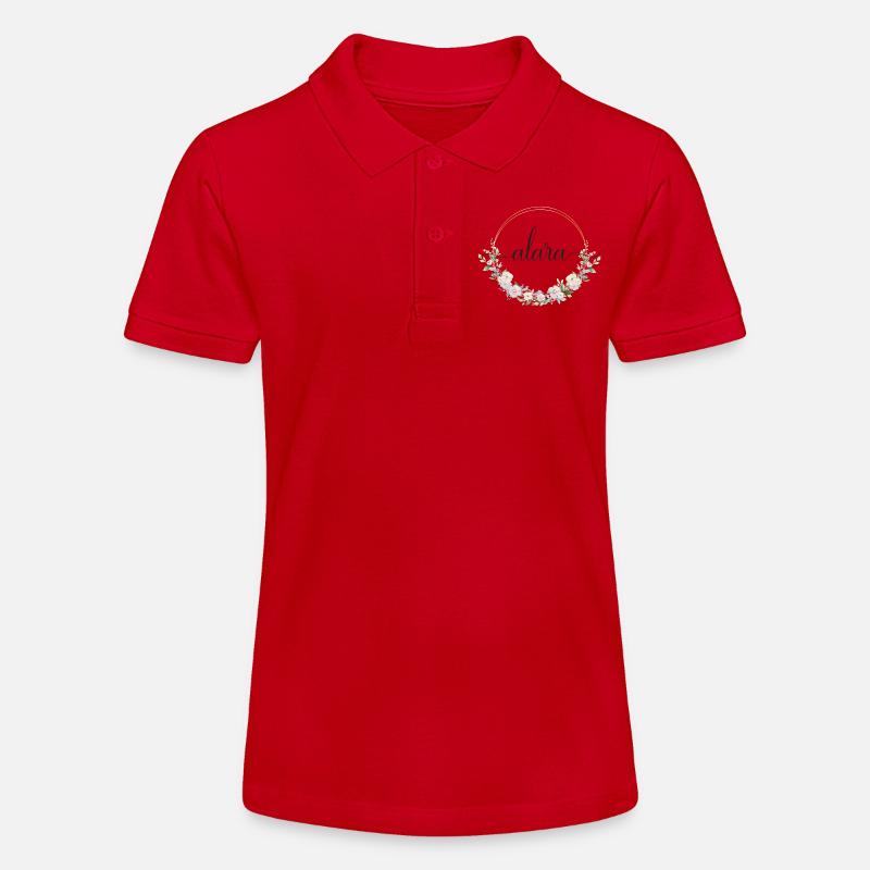 Alara ! Nom : Floral - Polo bio MINI SPRINTER Stanley/Stella Ado - rouge