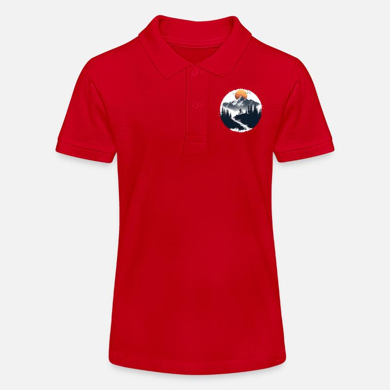 Illustration de cycliste - Polo bio MINI SPRINTER Stanley/Stella Ado - rouge