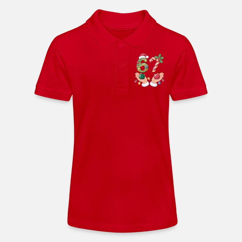 T-shirt de Noël mème 6-7 - Polo bio MINI SPRINTER Stanley/Stella Ado - rouge