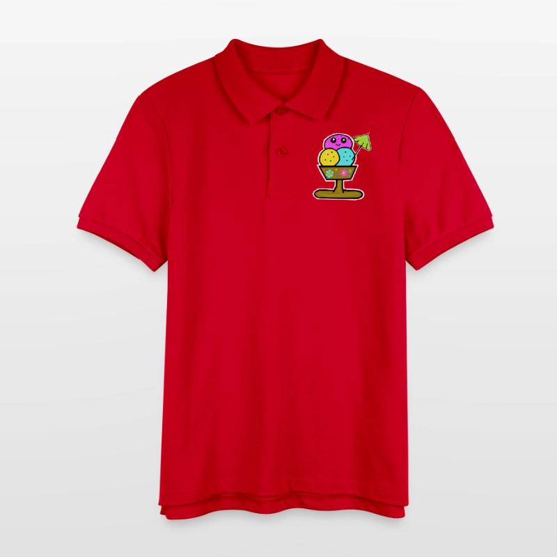 Bunter Eisbecher Eiscreme Eiskreme Eis Stanley/Stella Teenager Bio-Poloshirt MINI SPRINTER
