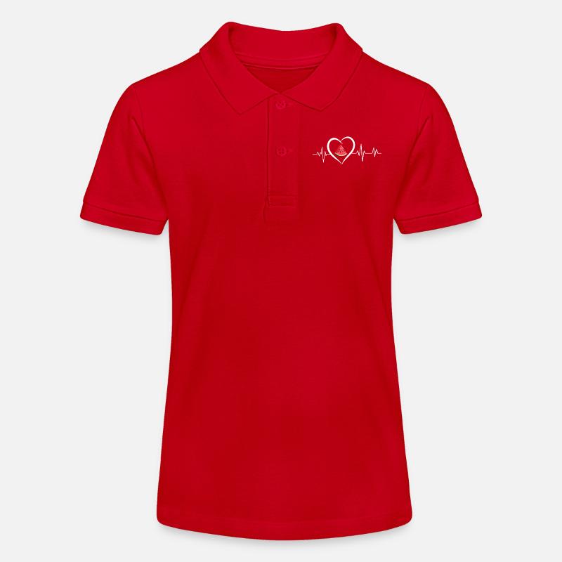 battement de cœur pastèque - Polo bio MINI SPRINTER Stanley/Stella Ado - rouge