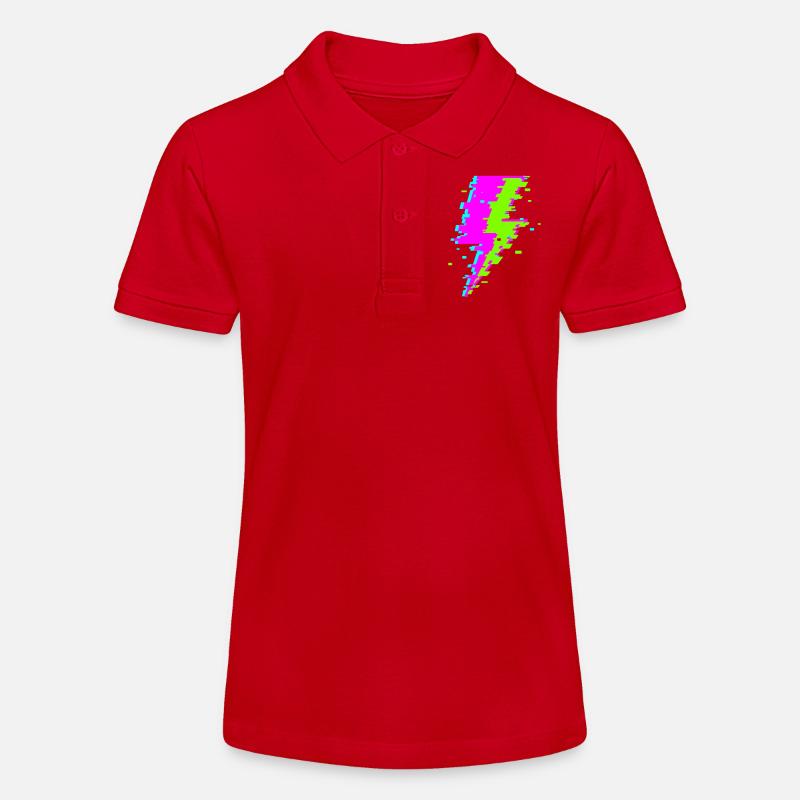 Faisceau numérique psychédélique - Polo bio MINI SPRINTER Stanley/Stella Ado - rouge