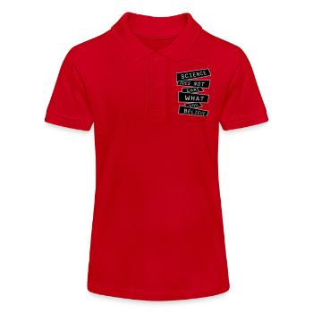 La science se moque de ce que vous croyez Logo des faits - Polo bio MINI SPRINTER Stanley/Stella Ado - rouge - Devant