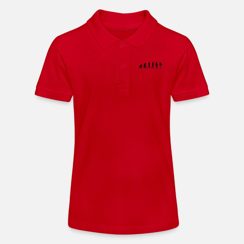 Evolution - Roboter - Stanley/Stella Teenager Bio-Poloshirt MINI SPRINTER - Rot