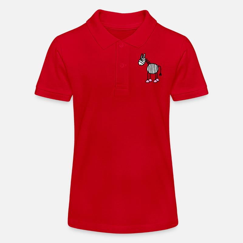 cheval bande à rayures Zebra - Polo bio MINI SPRINTER Stanley/Stella Ado - rouge