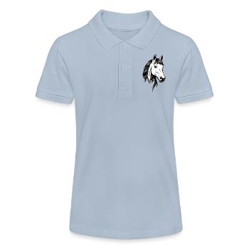 Pferdekopf Schwarz-Weiß - Stanley/Stella Teenager Bio-Poloshirt MINI SPRINTER - Rot - Vorne