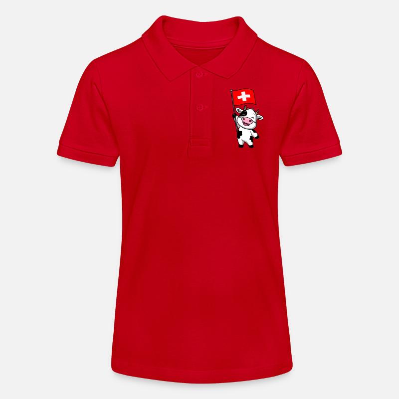 Vache suisse - Polo bio MINI SPRINTER Stanley/Stella Ado - rouge