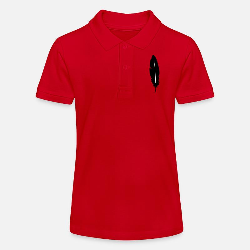 Silhouette de plumes - Polo bio MINI SPRINTER Stanley/Stella Ado - rouge