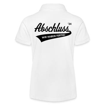 Abschluss 2024 – Wir Haben Fertig! (Schule Black) - Stanley/Stella Teenager Bio-Poloshirt MINI SPRINTER - Weiß - Hinten