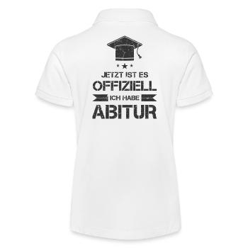 Abitur Abi Abschluss Prüfung bestanden Geschenk - Stanley/Stella Teenager Bio-Poloshirt MINI SPRINTER - Weiß - Hinten