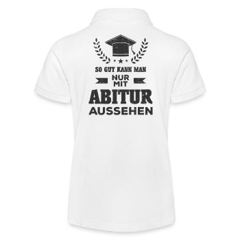 Abitur Abi Prüfung geschafft Abschluss Geschenk - Stanley/Stella Teenager Bio-Poloshirt MINI SPRINTER - Weiß - Hinten