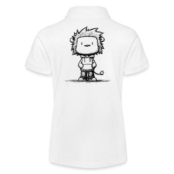 Croquis de dessin animé de lion kawaii - Motif mignon - Polo bio MINI SPRINTER Stanley/Stella Ado - blanc - Dos