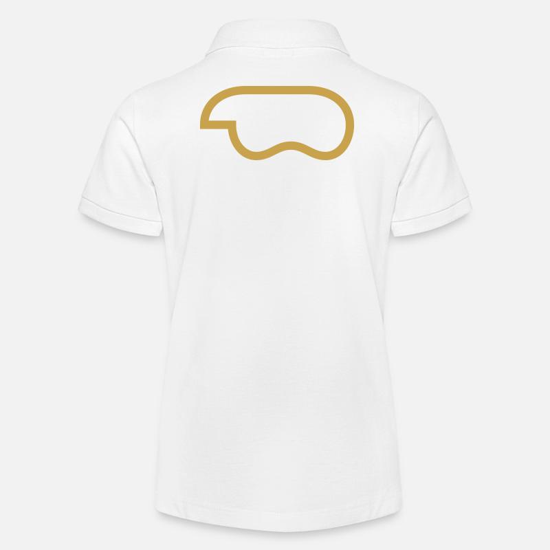 Or du contour de la manette - Polo bio MINI SPRINTER Stanley/Stella Ado - blanc
