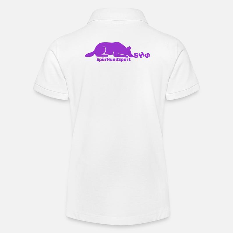 Logo SHS violet - Polo bio MINI SPRINTER Stanley/Stella Ado - blanc