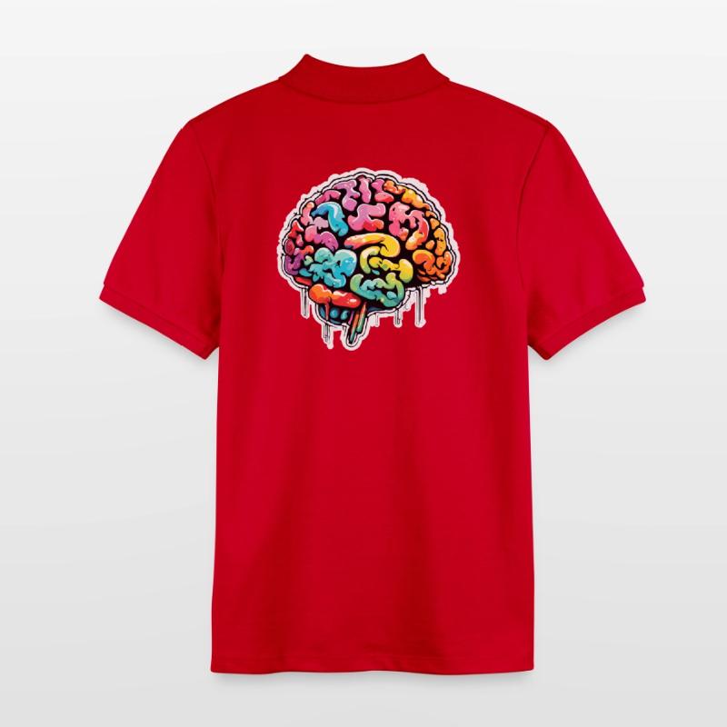 Brain / Knowledge / Intelligence / Clever / Thinking Stanley/Stella Teen Organic Polo Shirt MINI SPRINTER