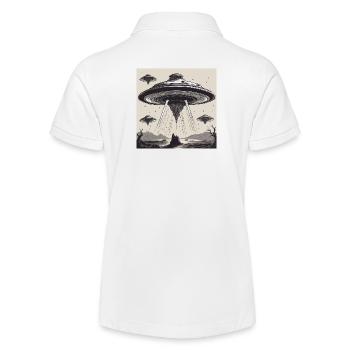 Alien / Spaceship / UFO / Area 51 / All / Mars - Stanley/Stella Teen Organic Polo Shirt MINI SPRINTER - white - Back