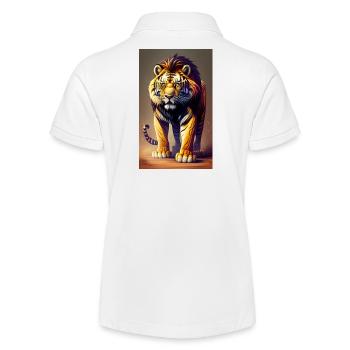 Tiger Lion mix - Stanley/Stella Teen Organic Polo Shirt MINI SPRINTER - white - Back