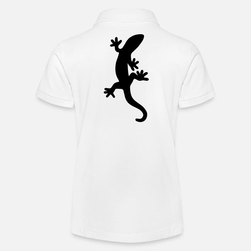Cadeau nature gecko lézard salamandre - Polo bio MINI SPRINTER Stanley/Stella Ado - blanc