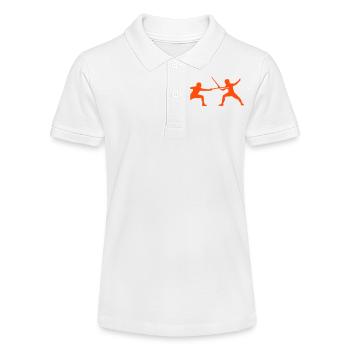 Fechten - Stanley/Stella Teenager Bio-Poloshirt MINI SPRINTER - Weiß - Vorne