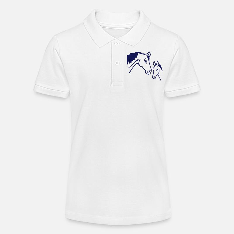 Jument et son poulain - Polo bio MINI SPRINTER Stanley/Stella Ado - blanc