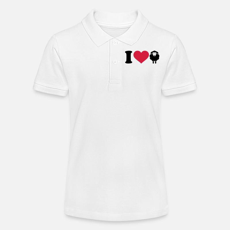 I love Mouton - Polo bio MINI SPRINTER Stanley/Stella Ado - blanc