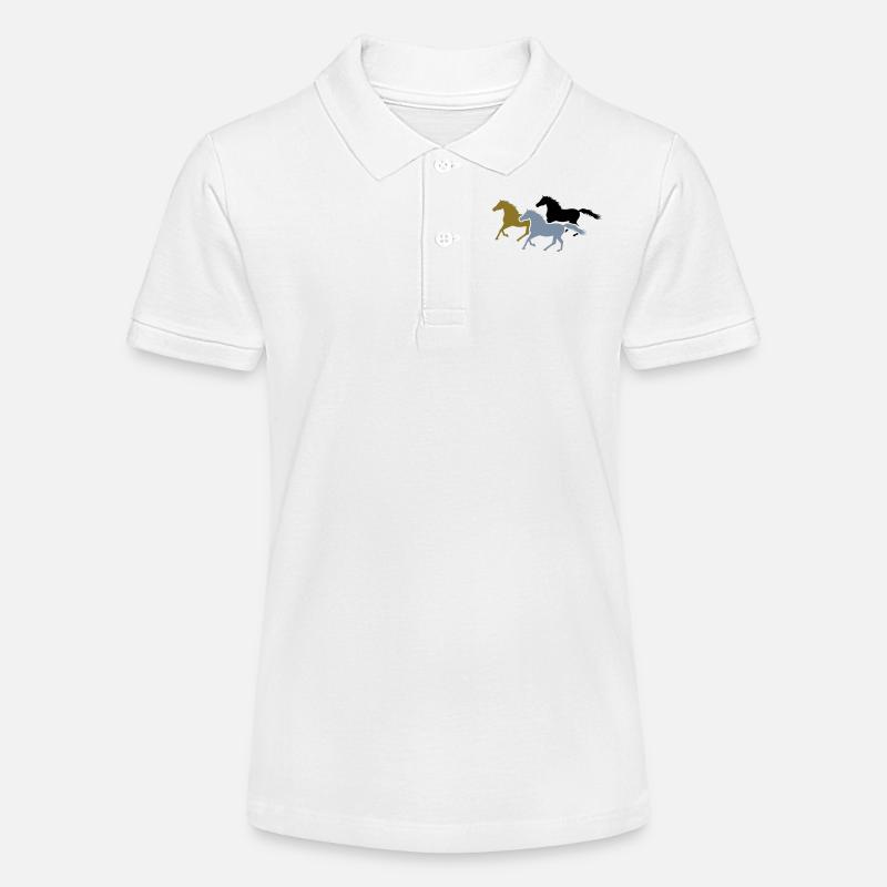 Herd of Galloping Horses - Polo bio MINI SPRINTER Stanley/Stella Ado - blanc