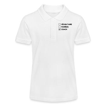 Coach / Coaching / Entraineur / Sport - Polo bio MINI SPRINTER Stanley/Stella Ado - blanc - Devant