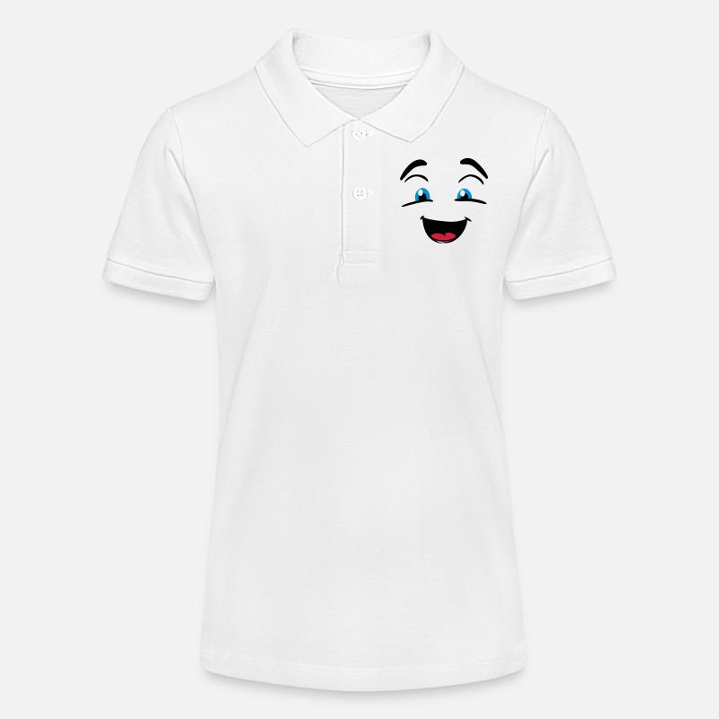 Visage rieur - Polo bio MINI SPRINTER Stanley/Stella Ado - blanc