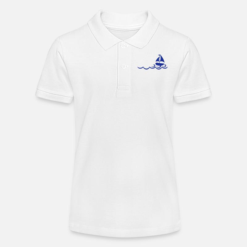 Voilier sur Vagues - Polo bio MINI SPRINTER Stanley/Stella Ado - blanc