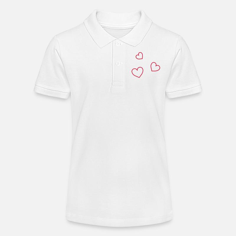 contour_3coeur - Polo bio MINI SPRINTER Stanley/Stella Ado - blanc