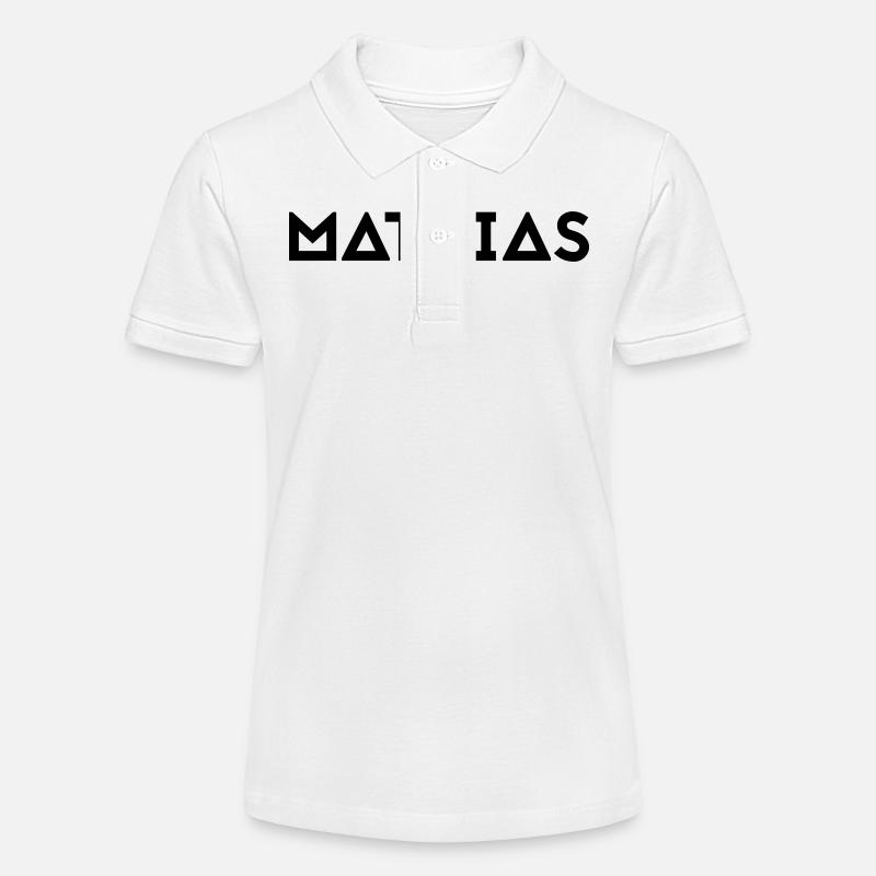 Prénom Mathias - Polo bio MINI SPRINTER Stanley/Stella Ado - blanc