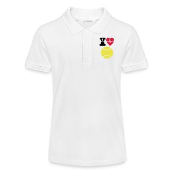 Ich Liebe Tennis - Stanley/Stella Teenager Bio-Poloshirt MINI SPRINTER - Weiß - Vorne