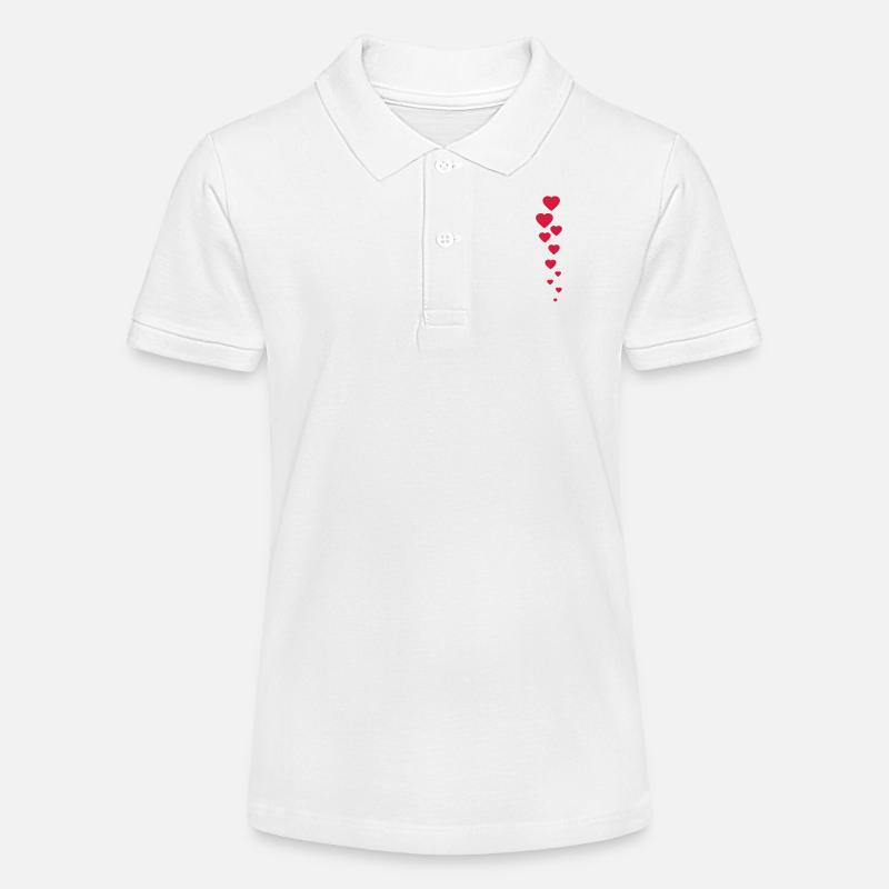 cœur - Polo bio MINI SPRINTER Stanley/Stella Ado - blanc