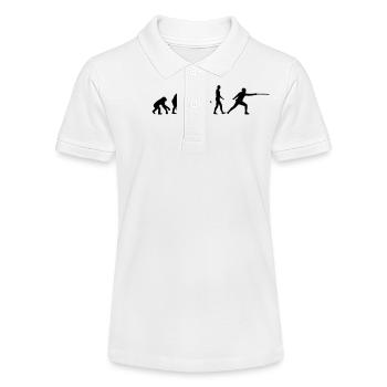 Fechten - Stanley/Stella Teenager Bio-Poloshirt MINI SPRINTER - Weiß - Vorne